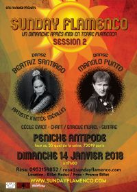 spectacle Sunday Flamenco. Le dimanche 14 janvier 2018 à Paris19. Paris.  17H00